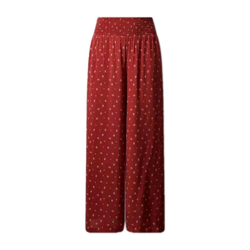 Torrid pullon wide leg challis Smocked highwaisted pants wmns sz 3R